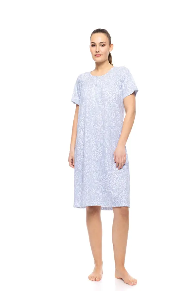 S1541 - Type - NIGHTGOWN CLASSIC ICE BLUE FLEUR