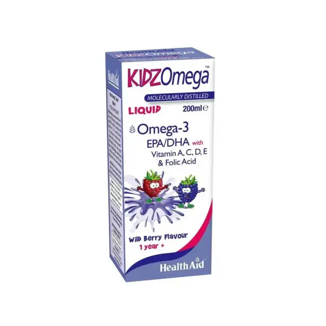 Health Aid KIDZ Omega Liquid Wild Berry Ωμέγα 3 με γεύση από Άγρια Μούρα 200ml