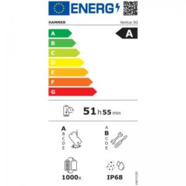 Κινητό Τηλέφωνο Hammer Ventus 5G 256GB 8GB RAM Μαύρο-Πορτοκαλί N71599 3