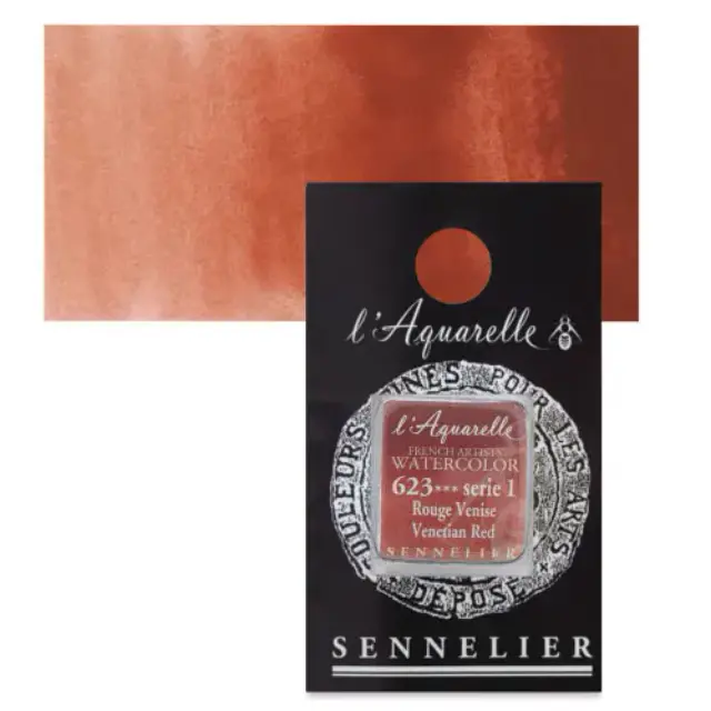 Χρώμα Ακουαρέλας Sennelier l Aquarelle Half Pan - 623 Venetian Red