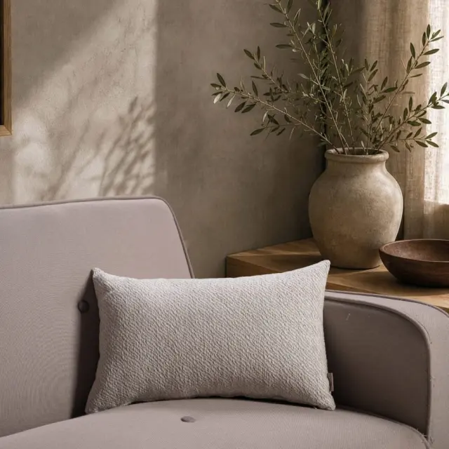 Μαξιλαροθήκη Dayton 07 Pearl Grey TEORAN 30x50cm με γέμιση 2