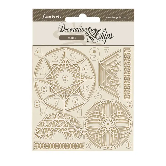 Chipboard Stamperia 14x14cm, Fortune, Numbers