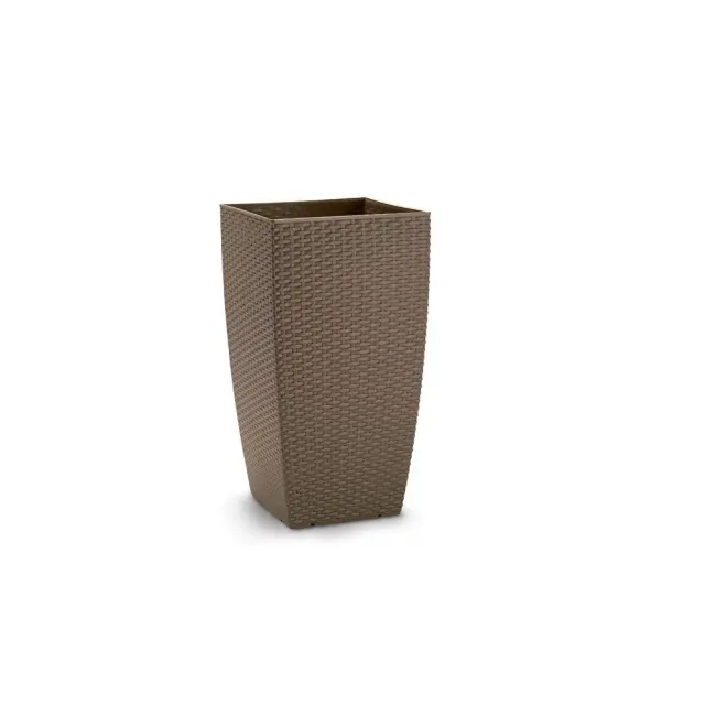 Plastona natura γλάστρα 65lt - 36x36x66cm Γκρί Καφέ-GB / 102896
