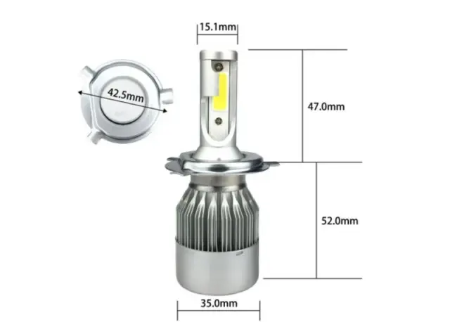 LED Φώτα Αυτοκινήτου H3 36W 3800LM 6000Κ C6 2TMX 3