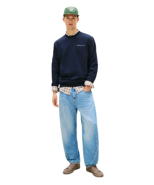 Tommy Hilfiger - Ανδρικό Φούτερ Tjm Linear Regular Fit DM0DM20249-C1G Μπλε Σκούρο 2