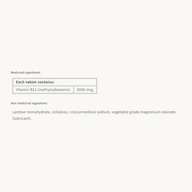 Natural Factors B12 Methylcobalamin 5,000 mcg 2