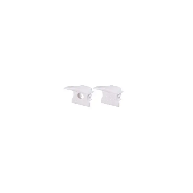 SET OF WHITE ΠΛΑΣΤΙΚΟ END CAPS FOR PROFILE P115,P116 1 WITHOUT HOLE & 1 WITH HOLE / EP115
