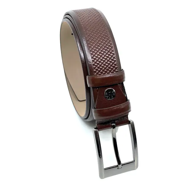 Καφέ Ζώνη P.U. Leather 3,5 cm 3