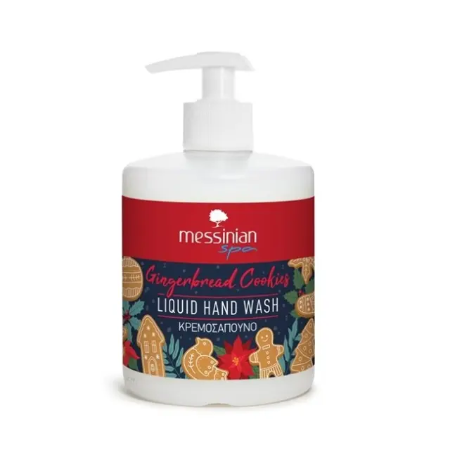 Messinian Spa Liquid Hand Wash Κρεμοσάπουνο Χεριών Με Άρωμα Gingenbread & Cookies 400ml
