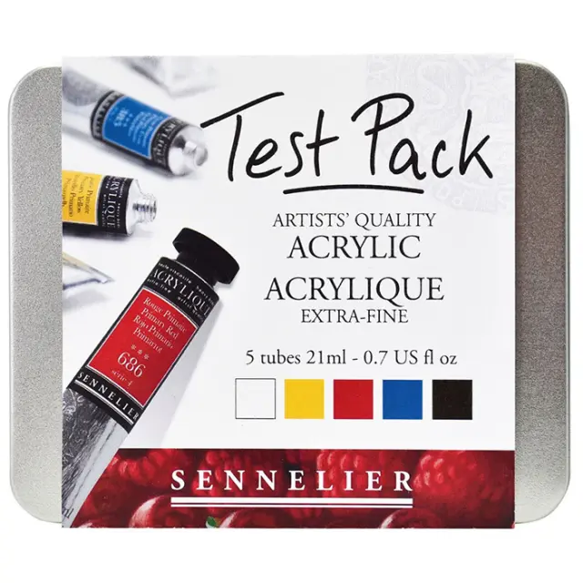 Test Pack Ακρυλικά Sennelier Extra Fine Heavy Body 21ml - 5 Χρώματα