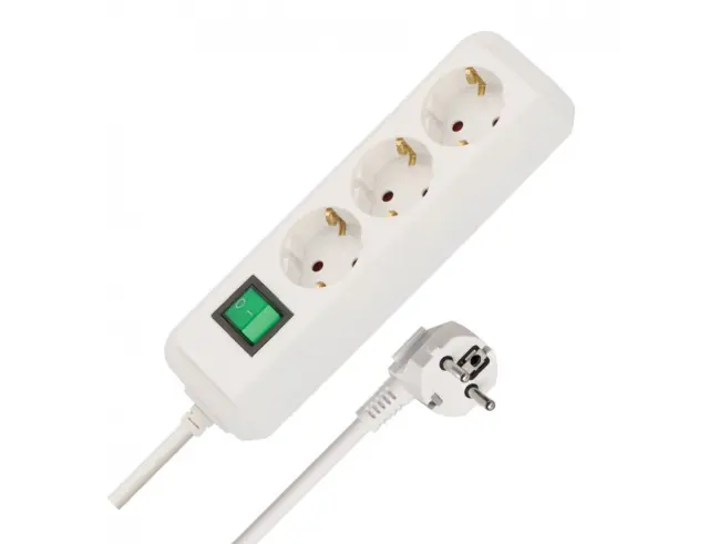 Πολύπριζο Brennenstuhl 1152320025 - 3x Schuko - Με Διακόπτη On/Off - Καλώδιο 1.5m - White1152320025