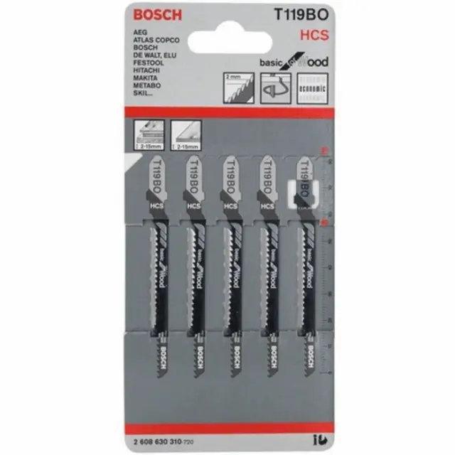 ΠΡΙΟΝΟΛΑΜΕΣ ΣΕΓΑΣ ΓΙΑ ΞΥΛΟ 5ΤΕΜ BOSCH T119ΒΟ 2608630310