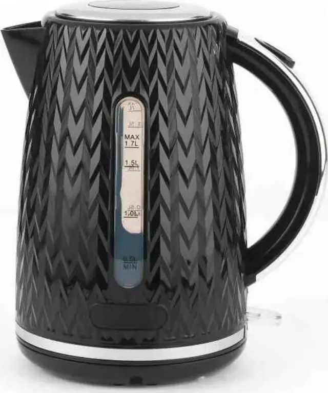 Petra Ηλεκτρικός Βραστήρας Πλαστικός Chevron 22 x 18 x 25 cm 1.7L Μαύρος