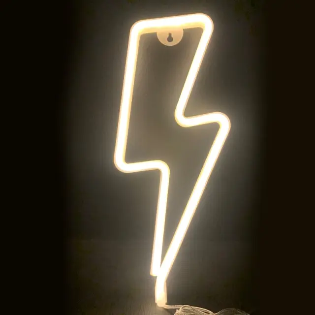 AcaLight Offer ΑΣΤΡΑΠΗ, 98 NEON LED ΛΑΜΠΑΚΙΑ ΜΕ ΜΠΑΤΑΡΙΑ (3xAA)/USB, WW, IP20, 34x2x13cm