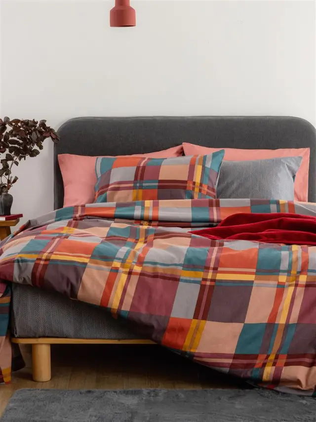 Σετ Σεντόνια 170x265 Μονά Flannel Beauty Palamaiki FB0251 Πολύχρωμο 100% βαμβακερόΧωρίς Λάστιχο