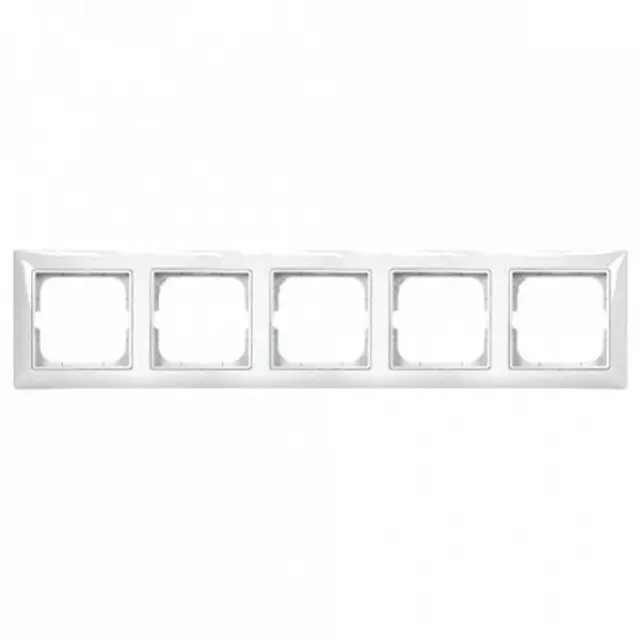 2515-94-507 Cover Frame 5gang(s) alpine white - Basic55