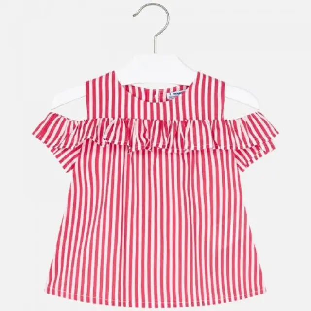 Mini 2 έως 10 ετών Πουκαμίσα ρίγες καρπουζί - 8Ε