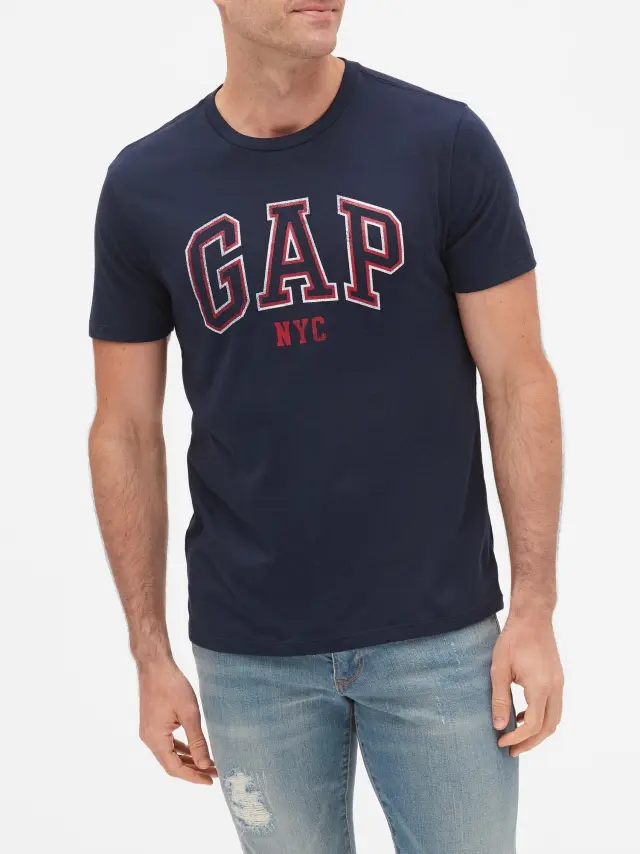 Κοντομάνικο Gap Logo Μπλούζα new classic navy - S