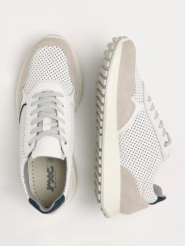Imac Sneakers Ανδρικό ΔΕΡΜΑ Άσπρο IMA/552440 BIANGO 3