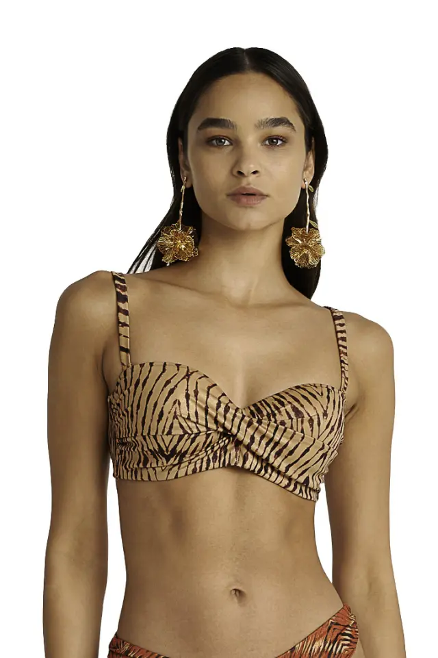 Strapless μαγιό τοπ με μπανέλα