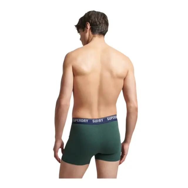 Superdry Ανδρικό Boxer Μακρύ Organic Cotton - Τριπλό Πακέτο, Χρώμα Enamel-Oregon-Bright Green - S 3