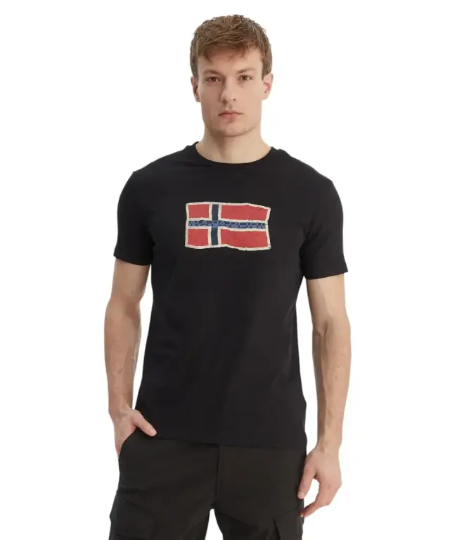 Napapijri - Ανδρικό T-shirt S-Mahsa SS NP0A4FZB-941 Μαύρο - S