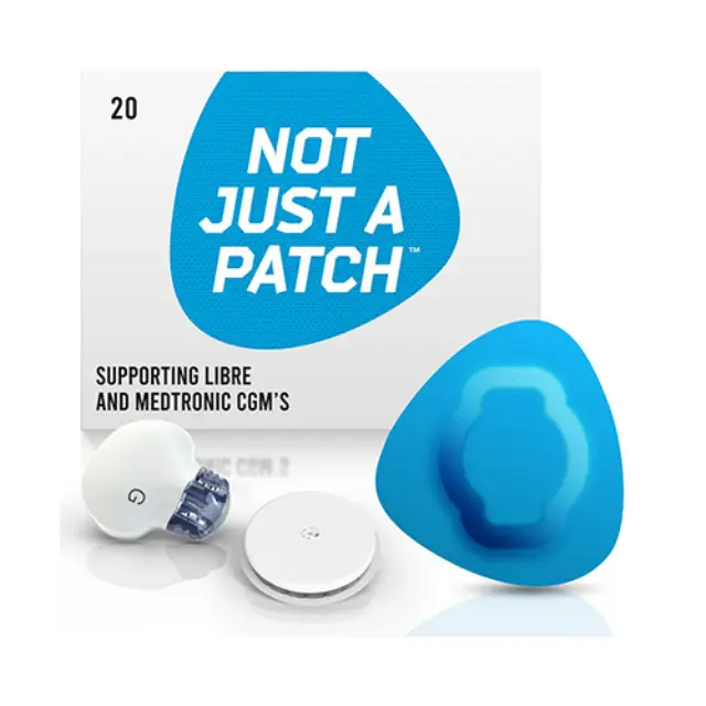 Not Just a Patch Original Αδιάβροχο Αυτοκόλλητο για Αισθητήρα Freestyle Libre 2 Plus, Medtronic Guardian, Sibionics GS1 & Medtrum TouchCare Nano 20τμχ – Μπλε