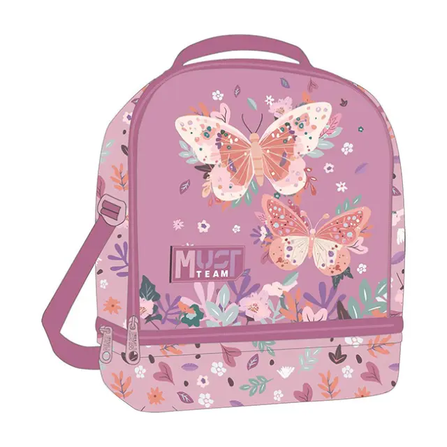Must Τσαντάκι Φαγητού Ισοθερμικό Butterflies Λιλά (000587225)