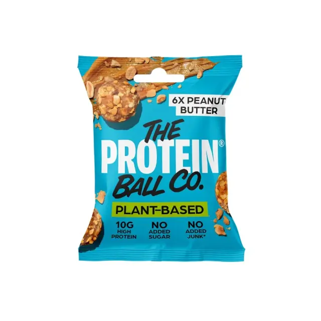 The Protein Ball Co. Plant Protein Balls Peanut Butter Vegan, Μπάλες Πρωτεΐνης με Γευση Φυστικοβούτυρο, 45gr