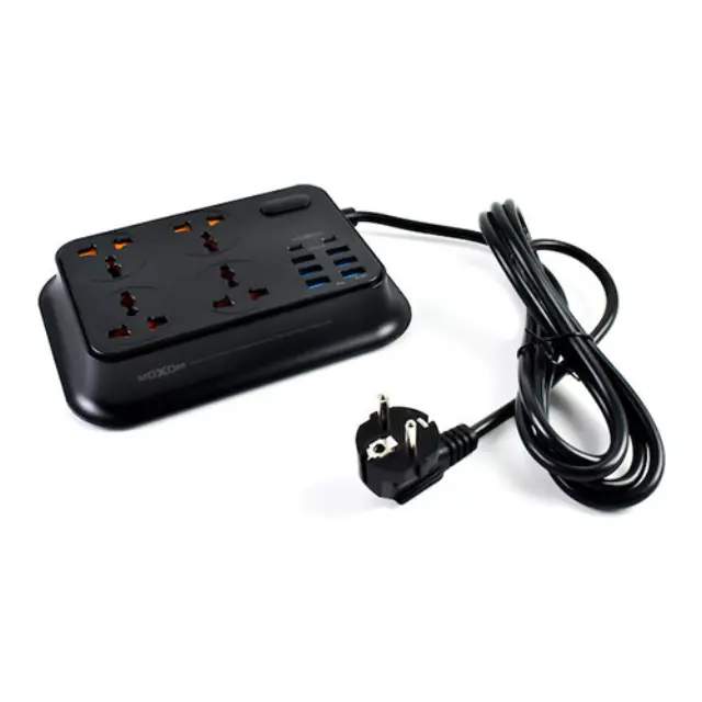 Moxom Πολύπριζο 4 Θέσεων με 8 USB Μαύρο MX-ST07 2