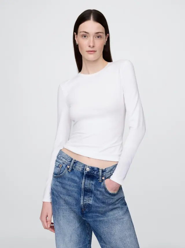 CloseKnit Jersey Μπλούζα Fresh white