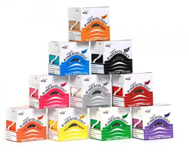Επίδεσμος κινησιοθεραπείας Kinisio Tape Nasara (5cm x 5m) - Μαύρο 2
