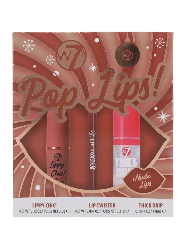 Pop Lips! Lip Makeup Gift Set – Nude W7