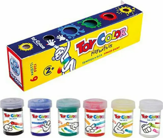 Toy Color Δακτυλομπογιές Σετ 6 Χρωμάτων 25ml Kids Superwashable / 220.005472 (Toy Color)