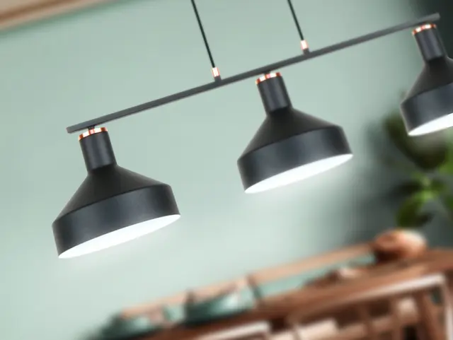 I3 - IRIAS - LAMP 3L BLACK-COPPER D45 Μαύρο Σατινέ ορείχαλκος Χάλκινο 2