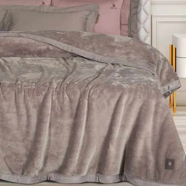 Κουβέρτα 220x240 King Size Βελουτέ Essential Greenwich Polo Club 3973 Dusty Lilac 100% Πολυέστερ 2
