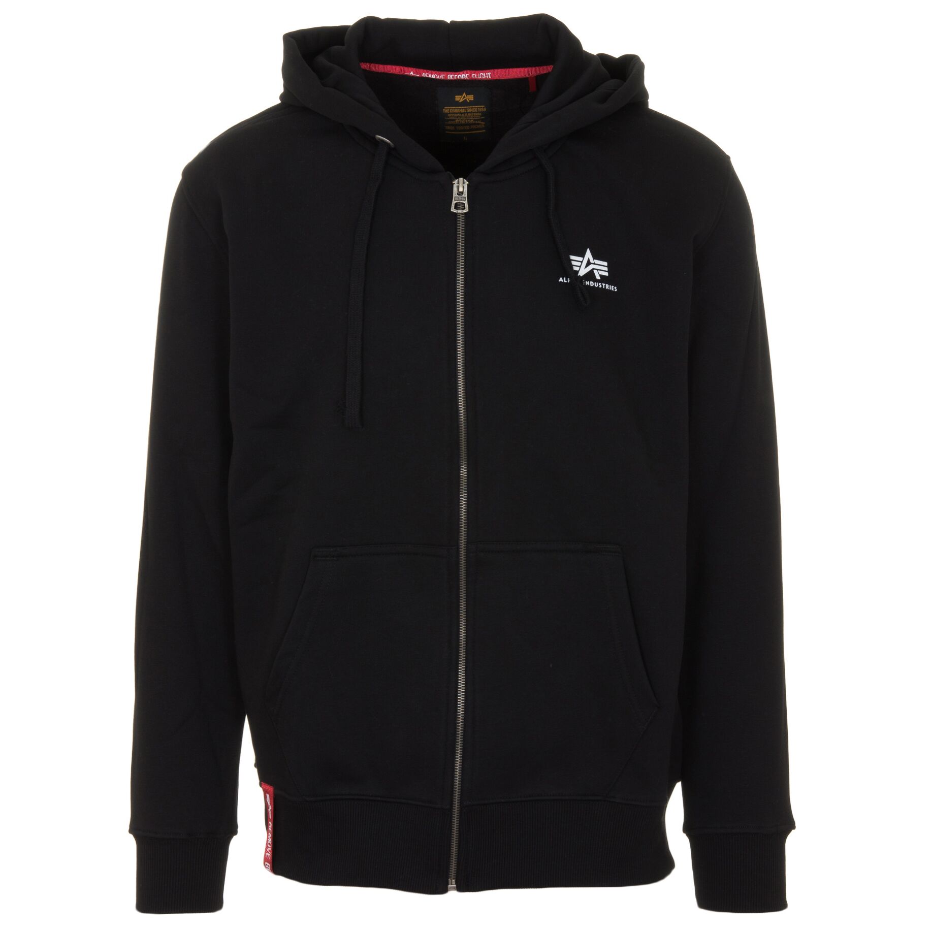 Ζακέτα BASIC ZIP HOODY Black | Alpha Industries