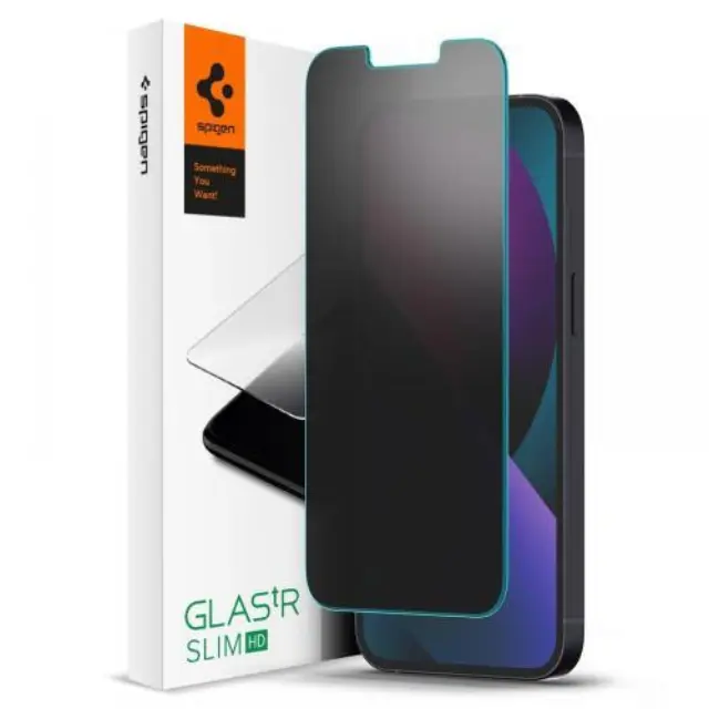 Tempered Glass Full Face Privacy Spigen Apple iPhone 13/ 13 Pro/ 14/ 16e Glas.tR Slim HD (1 τεμ.) N56798