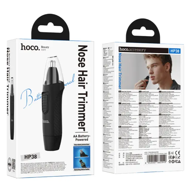 Trimmer Hoco HP38 για Μύτη με Λεπίδες απο Ανοξείδωτο Ατσάλι 9300 Rpm Μαύρο 2