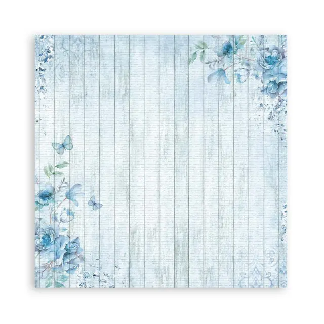 Τυπωμένο ύφασμα Stamperia, 30x30cm, 4 τεμ, Roseland and Blueland 3