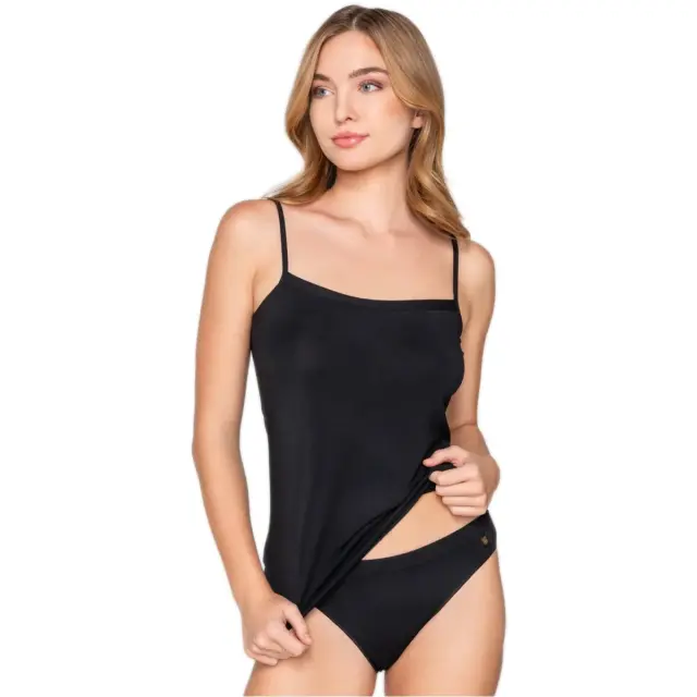 Luna Γυναικείο Φανελάκι Camisole Micro Touch Comfort, Χρώμα Μαύρο 3