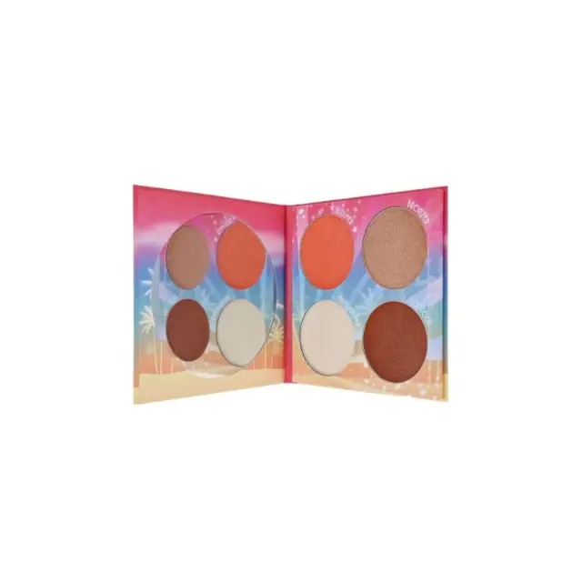 Sunkissed California Dreaming Bronze & Glow Face Palette 4-σε-1: Bronzer Powder & Blusher & Highlighter 2