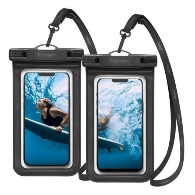 Universal Αδιάβροχη Θήκη Spigen A601 για Smartphones έως 6.9" Μαύρο (2 τεμ.) N59276