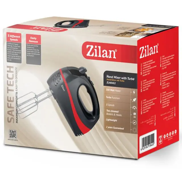 Zilan Μίξερ χειρός Κόκκινο 300W ZLN8402-RED 2