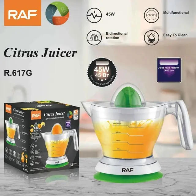 Raf Ηλεκτρικός Στίφτης 40W 1.0L R.617G - Citrus Juicer 97022 2