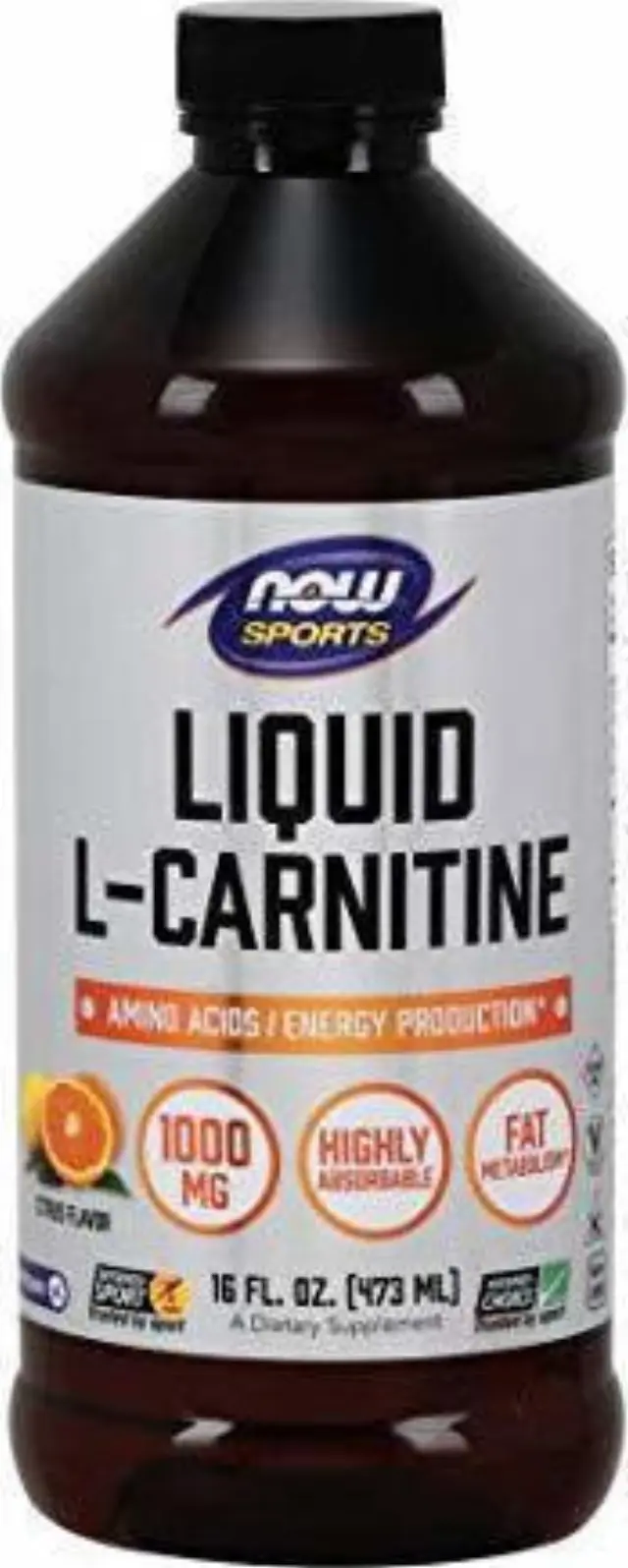 Now Foods Liquid L-Carnitine Συμπλήρωμα Διατροφής με Καρνιτίνη 1000mg και Γεύση Citrus 473ml