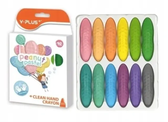Y-plus Peanut Κηρομπογιές 12 Pastel Χρωμάτων /309271 (Plus)