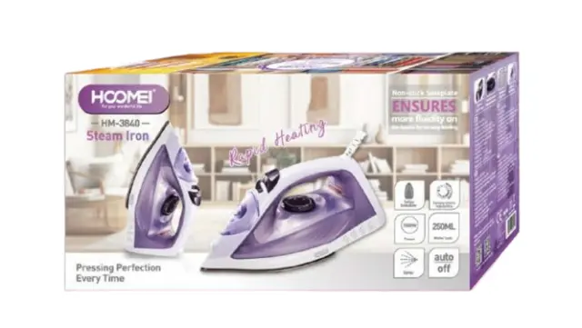 Hoomei Hλεκτρικό Σίδερο Ατμού 1600W Μωβ HM-3840 2