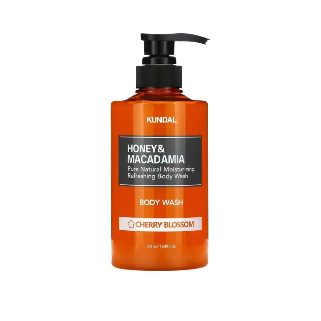 Kundal Honey & Macadamia Pure Body Wash 500ml - Αφρόλουτρο σώματος με άρωμα Cherry Blossom