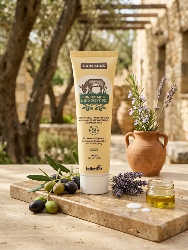 Γαλάκτωμα Σώματος με Γάλα Γαϊδούρας & Βιολογικό Ελαιόλαδο 100ml 2